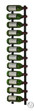 Show details for 12 Bottles, W Series 4′ Wall Mounted Metal Wine Rack Picture of 12 Bottles, W Series 4′ Wall Mounted Metal Wine Rack
