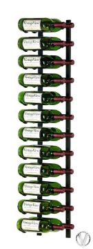 Show details for 24 Bottles, W Series 4′ Wall Mounted Metal Wine Rack Picture of 24 Bottles, W Series 4′ Wall Mounted Metal Wine Rack