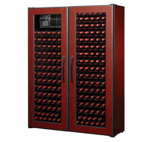 Picture of WineKoolR, Two Doors, Single Deep, Mahogany