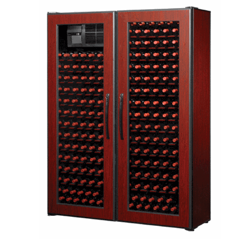 Picture of WineKoolR, Two Doors, Double Deep, Mahogany