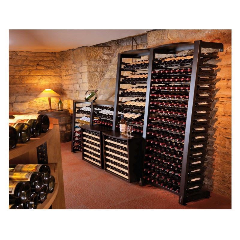 Modulosteel wine racking system. Fullheight Frame Wine Cave