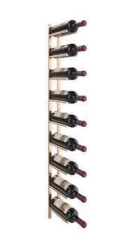 Show details for 9 bottles, Vino Rails Flex 45 (wall mounted metal wine rack system) Picture of 9 bottles, Vino Rails Flex 45 (wall mounted metal wine rack system)