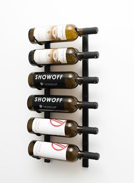 Show details for 6- bottle, W Series 2′ Wall Mounted Metal Wine Rack Picture of 6- bottle, W Series 2′ Wall Mounted Metal Wine Rack