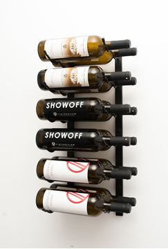 Show details for 12 -Bottle, W Series 2′ Wall Mounted Metal Wine Rack Picture of 12 -Bottle, W Series 2′ Wall Mounted Metal Wine Rack