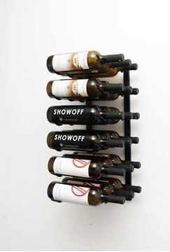 Show details for 18 -Bottle, W Series 2′ Wall Mounted Metal Wine Rack Picture of 18 -Bottle, W Series 2′ Wall Mounted Metal Wine Rack