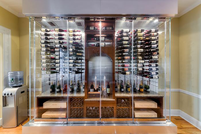 9 bottle wall mounted wine rack