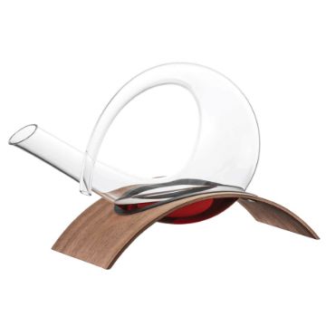 Show details for Twister Decanter with wooden base – 773.16 Picture of Twister Decanter with wooden base – 773.16