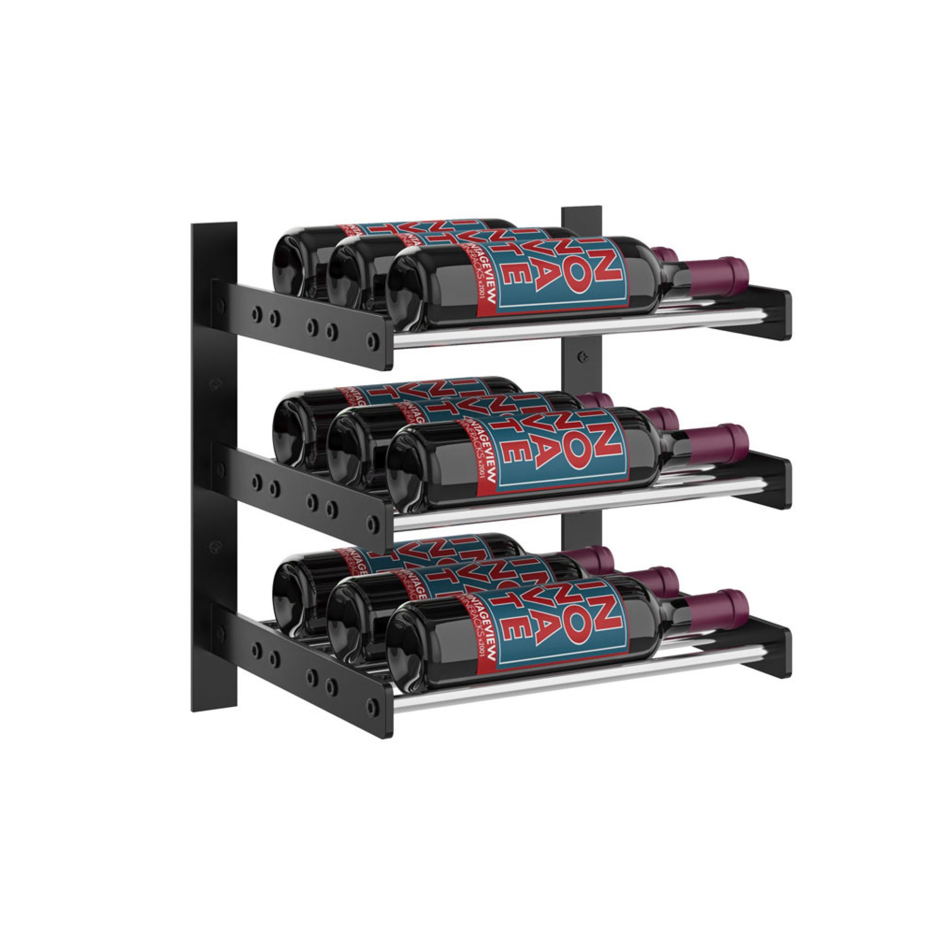 Evolution Wine Wall 15 1C (wall mounted metal wine rack) Wine Cave