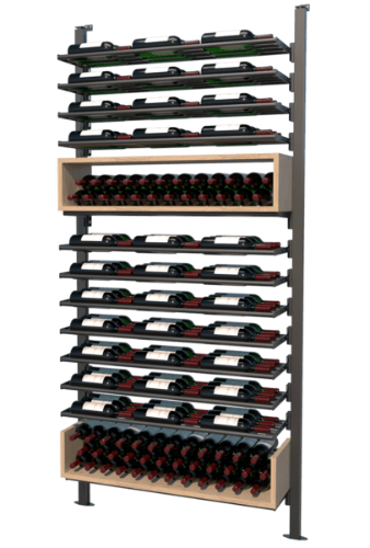 Picture of WEBKIT 14 - 160 Bottles, Modular metal wine rack- Frontenac