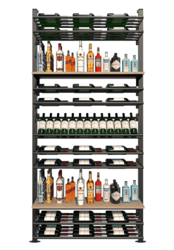 Picture of WEBKIT 11 - 157 Bottles, Modular metal wine rack- Frontenac