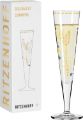 Picture of RITZENHOFF 1071037 Champagne Glass 200 ml - Goldnacht Series No. 37 - Edelweiss Motif with Real Gold