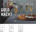 Picture of RITZENHOFF 1071037 Champagne Glass 200 ml - Goldnacht Series No. 37 - Edelweiss Motif with Real Gold