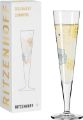 Picture of Ritzenhoff 1071036 Champagne Glass 200 ml - Goldnacht Series No. 36 - Windstone Motif with Real Gold