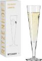 Picture of Ritzenhoff 1071035 Champagne Glass 200 ml - Goldnacht Series No. 35 - Windstone Motif with Real Gold 