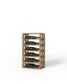 Picture of BIN-L - Torrefied basswood wine rack for label forward - 12 To 18 Bottles, LVG