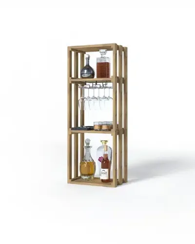 Picture of BINTAB Torrefied basswood wine rack for liquor bottle, LVG