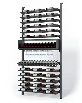 Picture of WEBKIT 12 - 119 Bottles, Modular metal wine rack- Frontenac