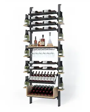 Picture of WEBKIT 15 - 112 Bottles, Modular metal wine rack- Frontenac