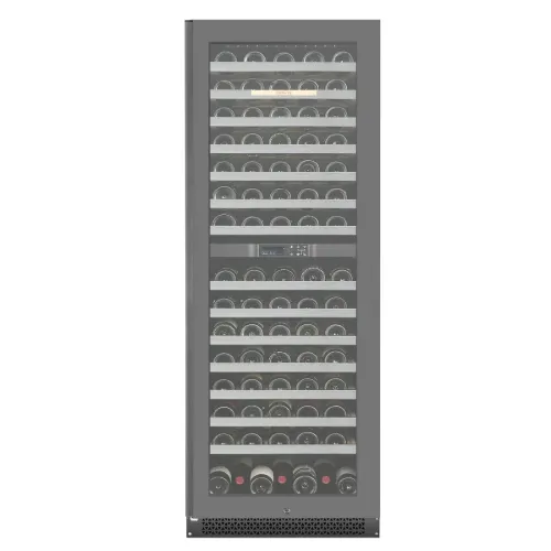 Picture of Cavavin, VINOA Full Glass Door 133-Bottle Wine Cabinet - Dual zone -  Dark Grey